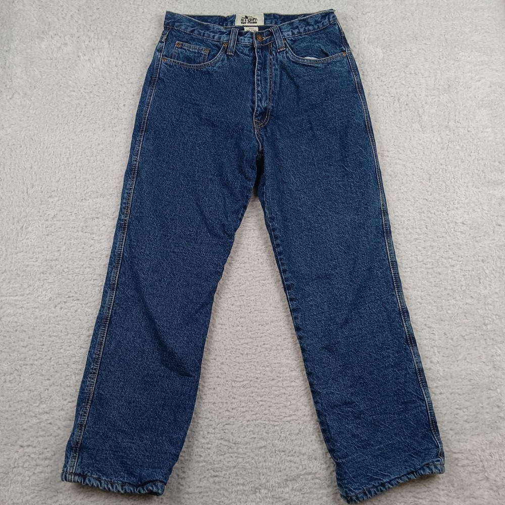 Old Mill Jean Fleece Lined Mens 32 x 30 Blue Insulated Denim RN 20849